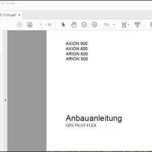 Claas Tractor AXION GPS PILOT FLEX Anbauanleitung Manual -  PDF DOWNLOAD