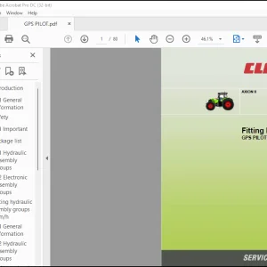 Claas Tractor AXION II GPS PILOT Fitting Instructions Manual - PDF DOWNLOAD