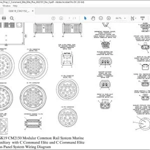 Cummins QSK19 CM2150 Modular Common Rail System Marine Auxiliary with C Command Elite and C Command Elite Plus Panel System Wiring Diagram Manual 4022101 - PDF DOWNLOAD