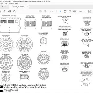 Cummins QSK19 CM2150 Modular Comon Rail System Marine Auxiliary with C Command Panel System Wiring Diagram Manual 4022100 - PDF DOWNLOAD
