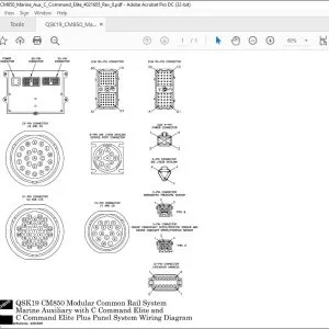 Cummins QSK19 CM850 Modular Common Rail System Marine Auxiliary with C Command Elite and C Command Elite Plus Panel System Wiring Diagram Manual 4021605 - PDF DOWNLOAD