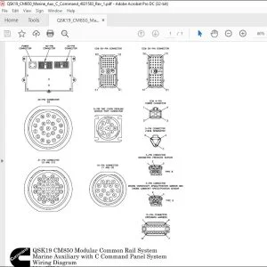 Cummins QSK19 CM850 Modular Common Rail System Marine Auxiliary with C Command Panel System Wiring Diagram Manual 4021583 - PDF DOWNLOAD