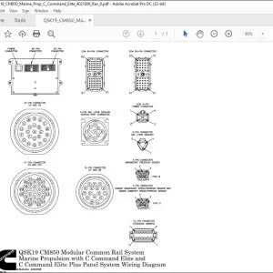 Cummins QSK19 CM850 Modular Common Rail System Marine Propulsion with C Command Elite and C Command Elite Plus Panel System Wiring Diagram Manual 4021606 - PDF DOWNLOAD