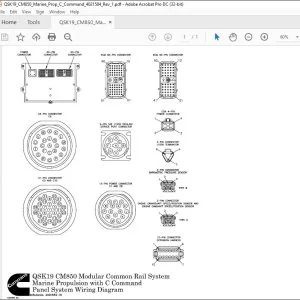 Cummins QSK19 CM850 Modular Common Rail System Marine Propulsion with C Command Panel System Wiring Diagram Manual 4021584 - PDF DOWNLOAD