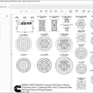 Cummins QSK6O CM850 Modular Common Rail System Marine Propulsion with C Command Elite and C Command Elite Plus Panel Wiring Diagram Manual 4022086 - PDF DOWNLOAD