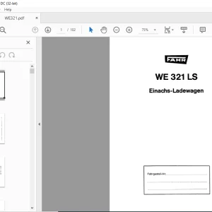 Deutz Fahr WE 321 LS Einachs-Ladewagen Betriebsanleitung - PDF DOWNLOAD (German)