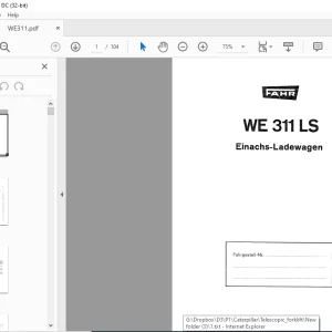 Deutz Fahr WE311 LS Einachs-Ladewagen Betriebsanleitung - PDF DOWNLOAD (German)