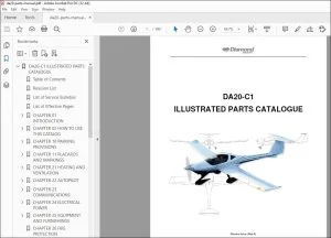 Diamond Aircraft DA20-C1 Parts Catalogue Manual - PDF DOWNLOAD