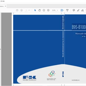 FIAT kOBELCO B95-B100-B110-B200 4WS Manuale delle istruzioni per l'uso e la manutenzione - PDF DOWNLOAD (Italian)