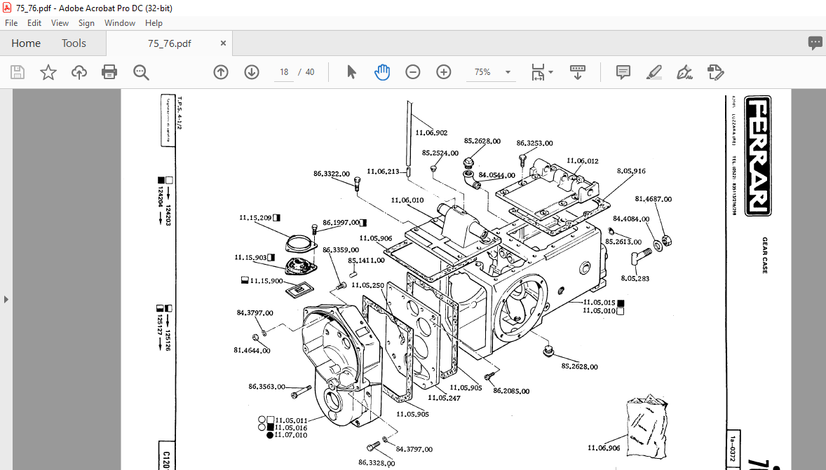 Ferrari 75 76 Parts Catalog Manual - PDF DOWNLOAD - HeyDownloads ...