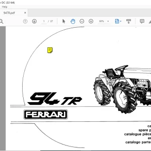 Ferrari 94 TR Spare Parts Catalogue Manual - PDF DOWNLOAD