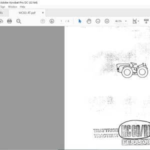 Ferrari MC60-RT Tracteur Parts Catalog Manual - PDF DOWNLOAD