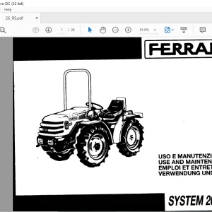 Ferrari System 26 RS Use & Maintenance Manual - PDF DOWNLOAD