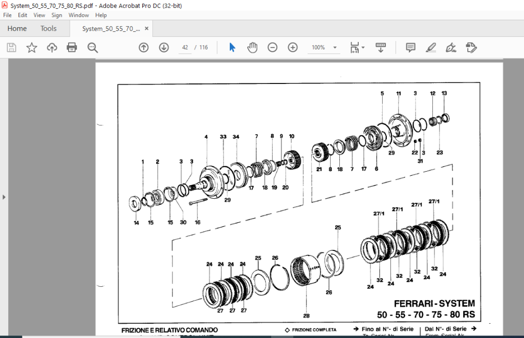 Ferrari System 50 55 70 75 80 RS Spare Parts Catalogue Manual - PDF ...