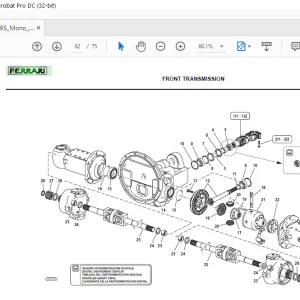 Ferrari Thor 65 RS monodirezionale Parts Catalogue Manual - PDF DOWNLOAD