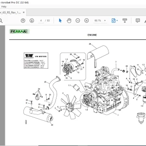 Ferrari Thor 65 RS reversibile Parts Catalog Manual- PDF DOWNLOAD