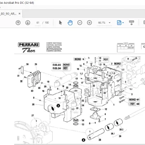 Ferrari Thor 70-80-90 AR monodirezionale Parts Catalog Manual - PDF DOWNLOAD