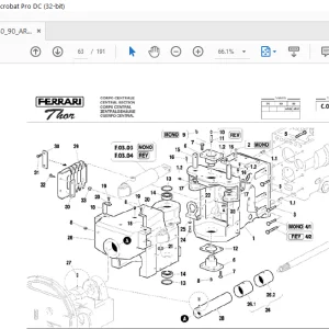 Ferrari Thor 70-80-90 AR reversibile Parts Catalogue Manual - PDF DOWNLOAD