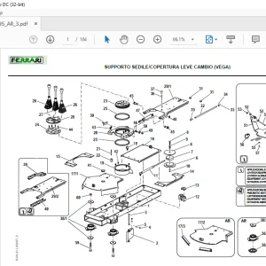 Ferrari Vega 95 AR Parts Catalog Manual - PDF DOWNLOAD