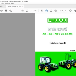 Ferrari Vega AR-RS-MT 75-85-95 Catalogo ricambi - PDF DOWNLOAD (Italian)