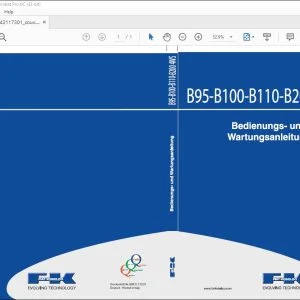 Fiat Kobelco B95-B100-B110-B200 4WS Bedienungs und Wartungsanleitung - PDF DOWNLOAD (German)