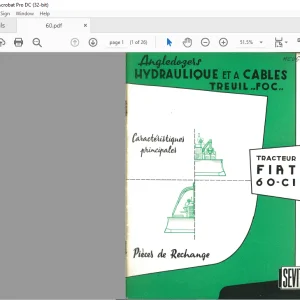 Fiat Sevita Tracteur 60-CI Catalogue Pieces de Rechange - PDF DOWNLOAD