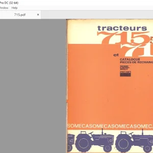 Fiat Someca Tracteurs 715.5L - 715 Catalogue Pieces De Rechange - PDF DOWNLOAD (French)