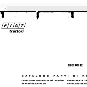 Fiat Trattori 480 Series Spare Parts Catalogue Manual EN_FR_DE_IT_ES - PDF DOWNLOAD