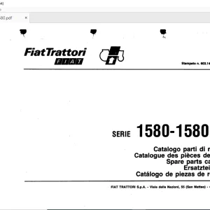 FiatTrattori 1580-1580 DT Series Spare Parts Catalogue Manual EN_FR_DE_IT_ES - PDF DOWNLOAD