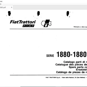 FiatTrattori 1880 - 1800 DT Series Spare Parts Catalogue Manual EN_FR_DE_IT_ES - PDF DOWNLOAD