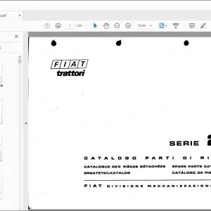 FiatTrattori 250 Series Spare Parts Catalogue Manual EN_FR_DE_IT_ES - PDF DOWNLOAD