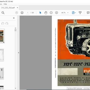 FiatTrattori 312C 332C 352C Series Spare Parts Catalogue Manual - PDF DOWNLOAD