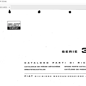 FiatTrattori 315 Series Spare Parts Catalogue Manual - PDF DOWNLOAD