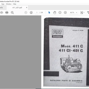 FiatTrattori 411C 411CI - 451C Series Catalogo Parti Di Ricambio - PDF DOWNLOAD (Italian)