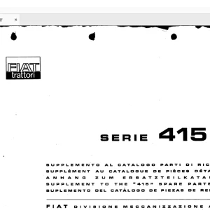 FiatTrattori 415DT Series Spare Parts Catalogue Manual EN_FR_DE_IT_ES - PDF DOWNLOAD