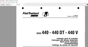 FiatTrattori 440 - 440 DT - 440 V Series Spare Parts Catalogue Manual - PDF DOWNLOAD