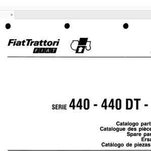 FiatTrattori 440 - 440 DT - 440 V Series Spare Parts Catalogue Manual - PDF DOWNLOAD