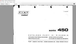 FiatTrattori 450 Series Spare Parts Catalogue Manual EN_FR_DE_IT_ES - PDF DOWNLOAD