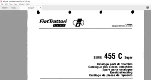FiatTrattori 455 C Super Series Spare Parts Catalogue Manual EN_FR_DE_IT_ES - PDF DOWNLOAD