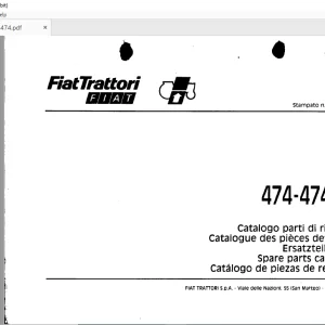 FiatTrattori 474 - 474 DT Series Spare Parts Catalogue Manual EN_FR_DE_IT_ES - PDF DOWNLOAD
