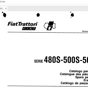 FiatTrattori 480S-500S-500DTS Series Spare Parts Catalogue Manual EN_FR_DE_IT_ES - PDF DOWNLOAD