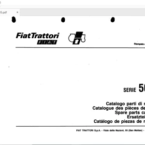 FiatTrattori 505 C Series Spare Parts Catalogue Manual EN_FR_DE_IT_ES - PDF DOWNLOAD