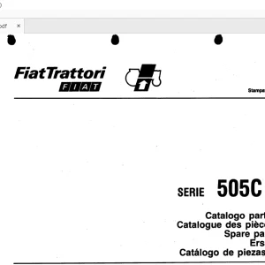 FiatTrattori 505C Super Series Spare Parts Catalogue Manual EN_FR_DE_IT_ES - PDF DOWNLOAD