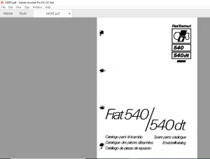 FiatTrattori 540 - 540dt Spare Parts Catalogue Manual EN_FR_DE_IT_ES - PDF DOWNLOAD