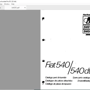 FiatTrattori 540 - 540dt Spare Parts Catalogue Manual EN_FR_DE_IT_ES - PDF DOWNLOAD