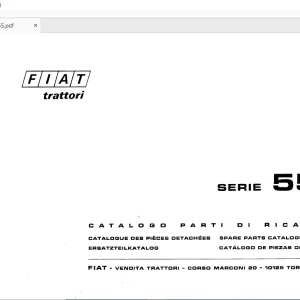 FiatTrattori 555 Series Spare Parts Catalogue Manual EN_FR_DE_IT_ES - PDF DOWNLOAD