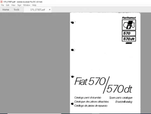 FiatTrattori 570 570dt Spare Parts Catalogue Manual - PDF DOWNLOAD