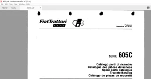 FiatTrattori 605C Series Spare Parts Catalogue Manual EN_FR_DE_IT_ES - PDF DOWNLOAD