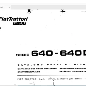 FiatTrattori 640 - 640 DT Series Spare Parts Catalogue Manual EN_FR_DE_IT_ES - PDF DOWNLOAD