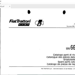 FiatTrattori 665C Series Spare Parts Catalogue Manual EN_FR_DE_IT_ES - PDF DOWNLOAD